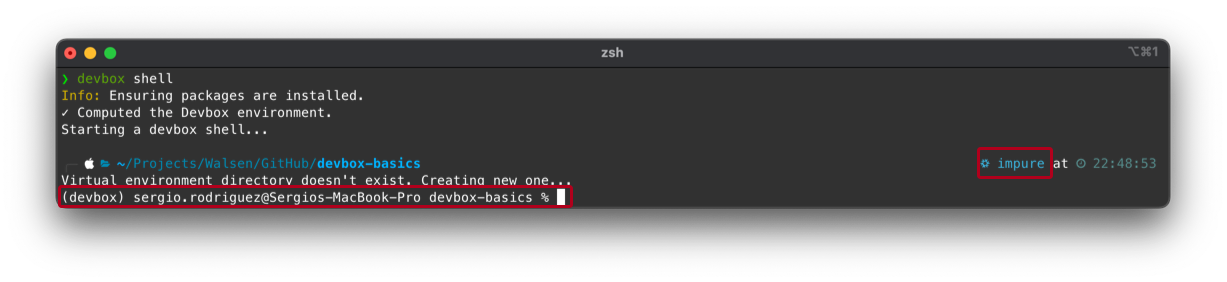 Devbox shell