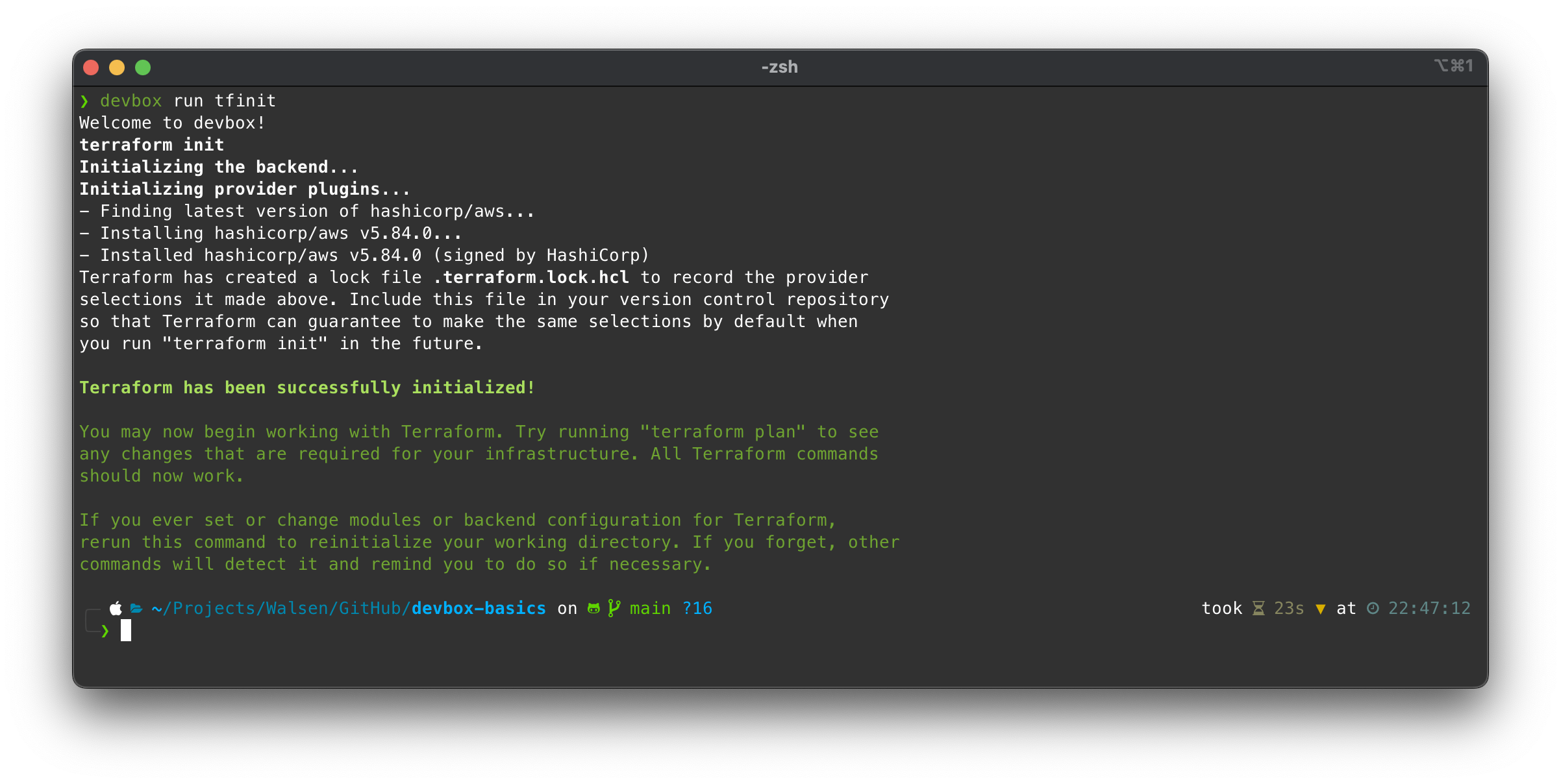 Terraform init