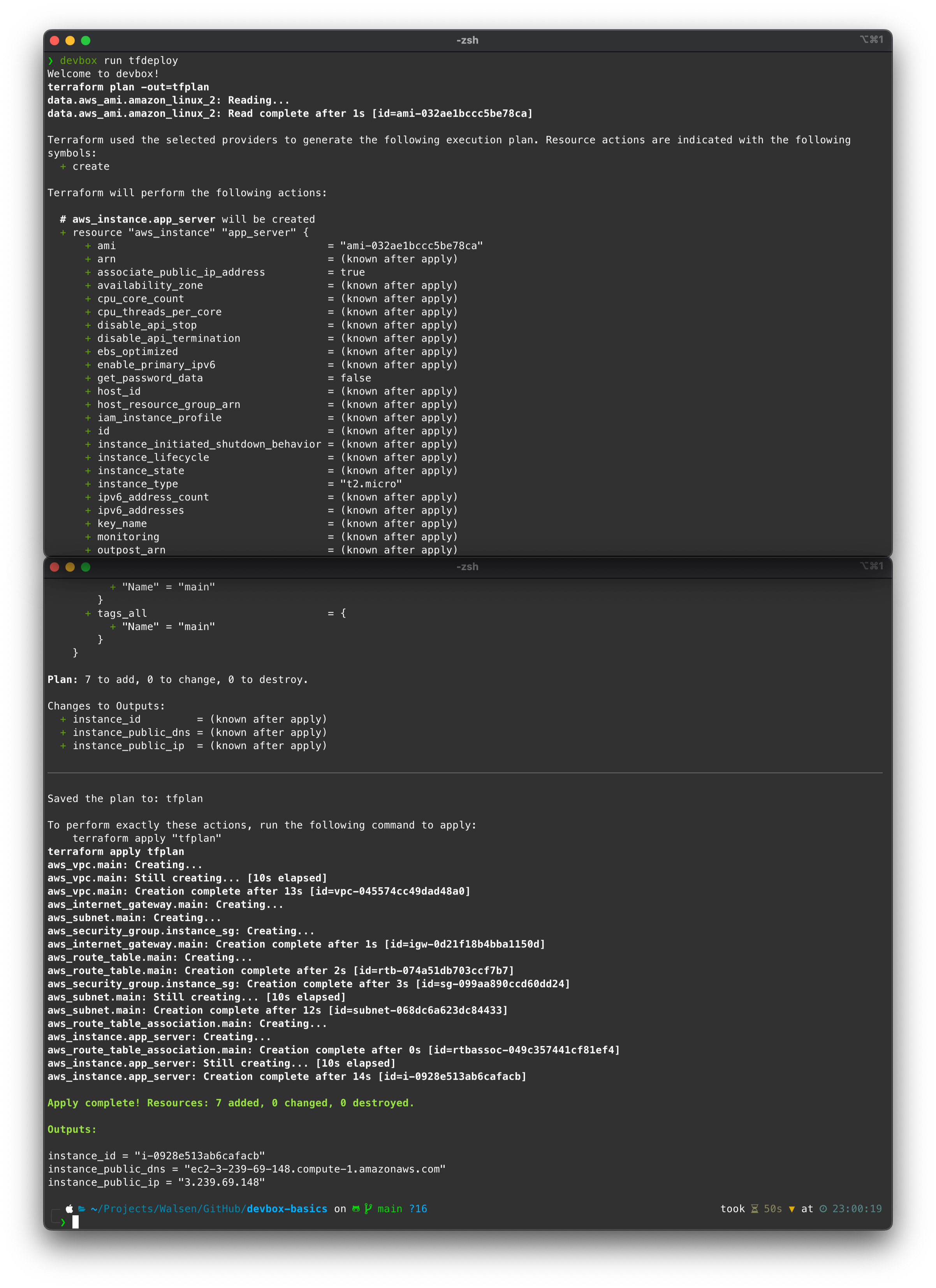Terraform apply